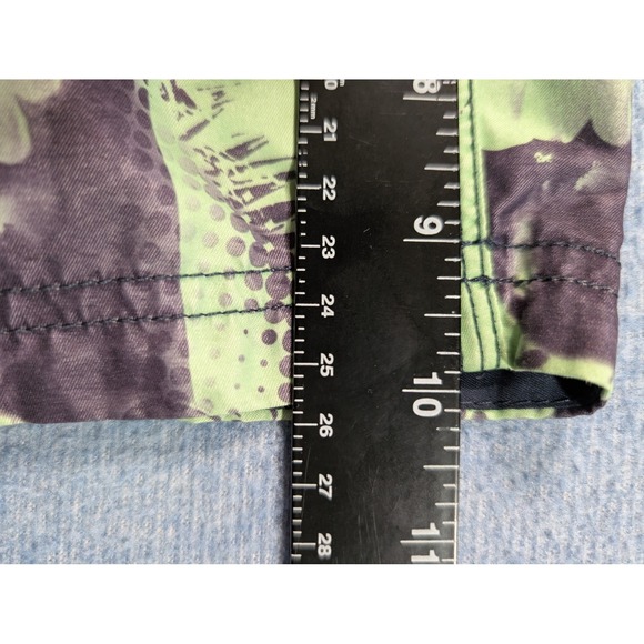 Speedo Mens Tropical Floral Palm Print Swim Trunks Blue Green Board Shorts Med - Picture 8 of 8